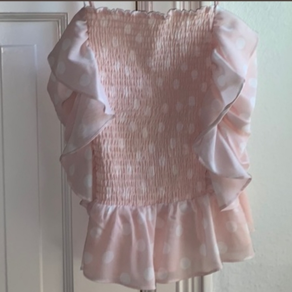 Gianni Bini Polka Dot Pink tank size s